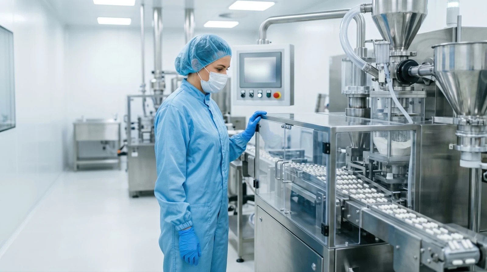 Operator monitoring manufacturing equipment